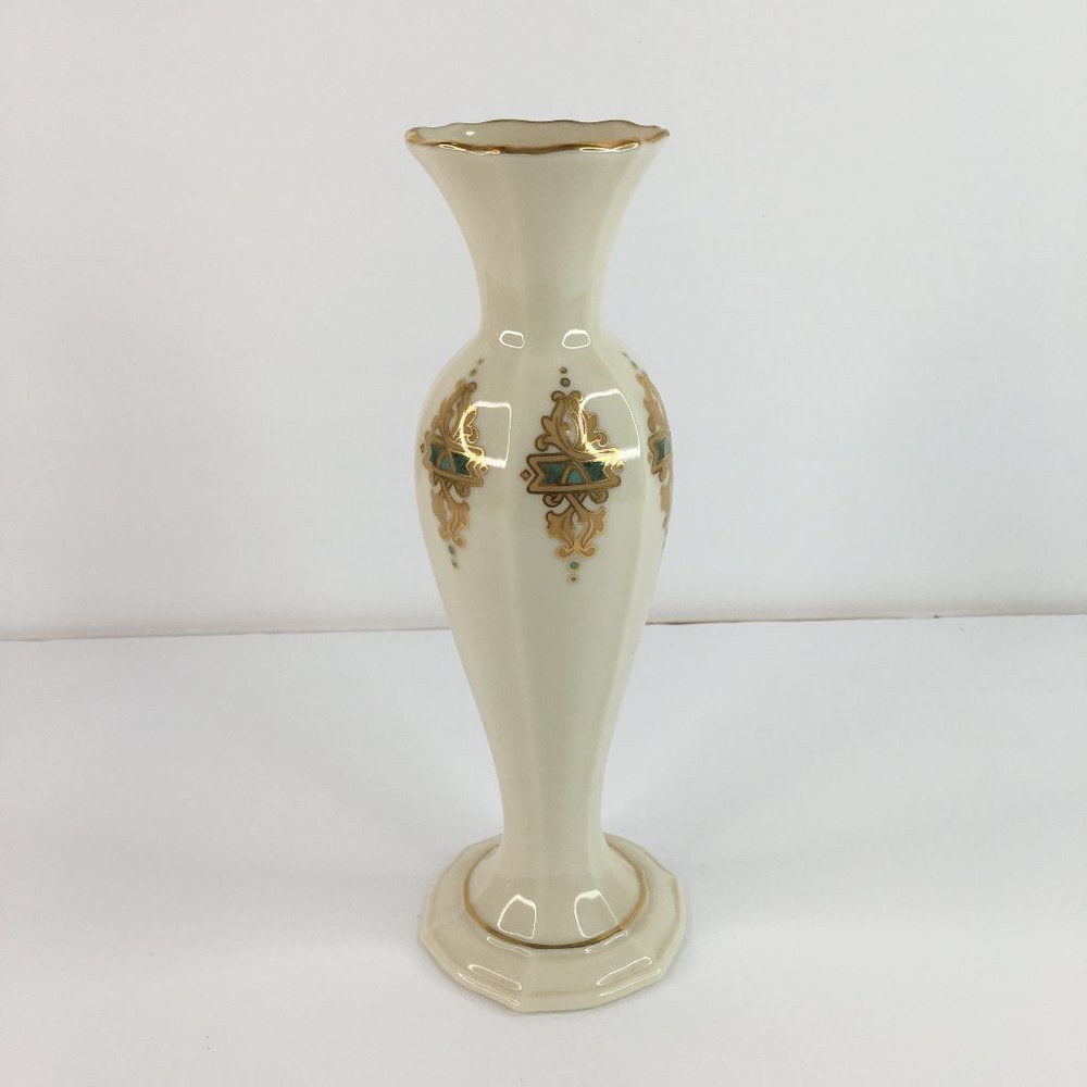 Lenox Vintage Catalan Ivory Gold Trim Bud Vase Retired